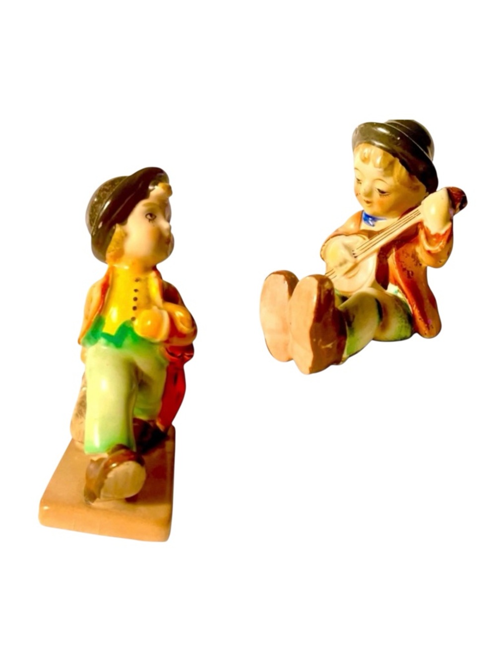 A Vintage Pair, Including A Boy With an umbrella and a boy with a banjo - Picture 2 of 8